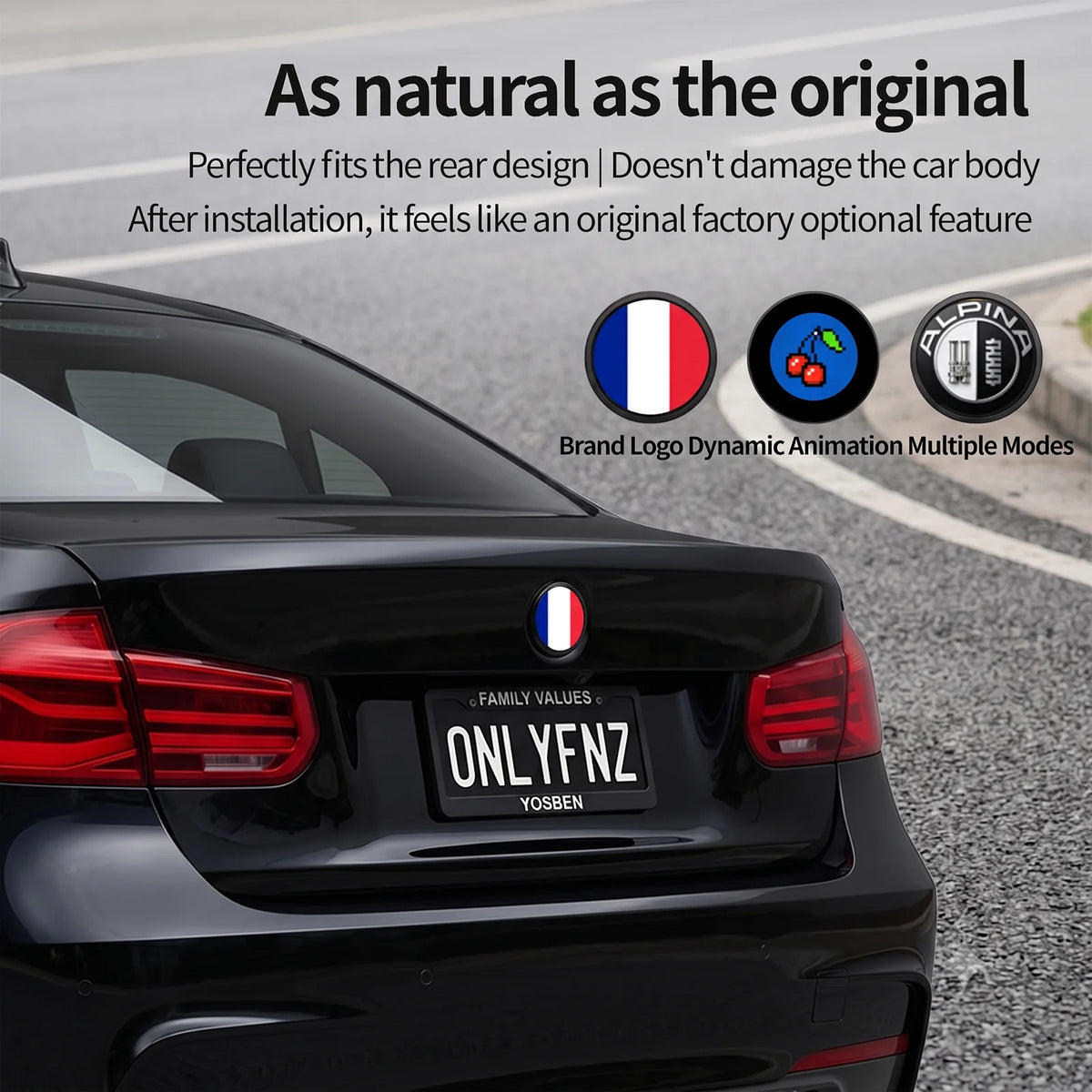 NEVO Glow – סמל LED דיגיטלי לתא המטען ל-BMW