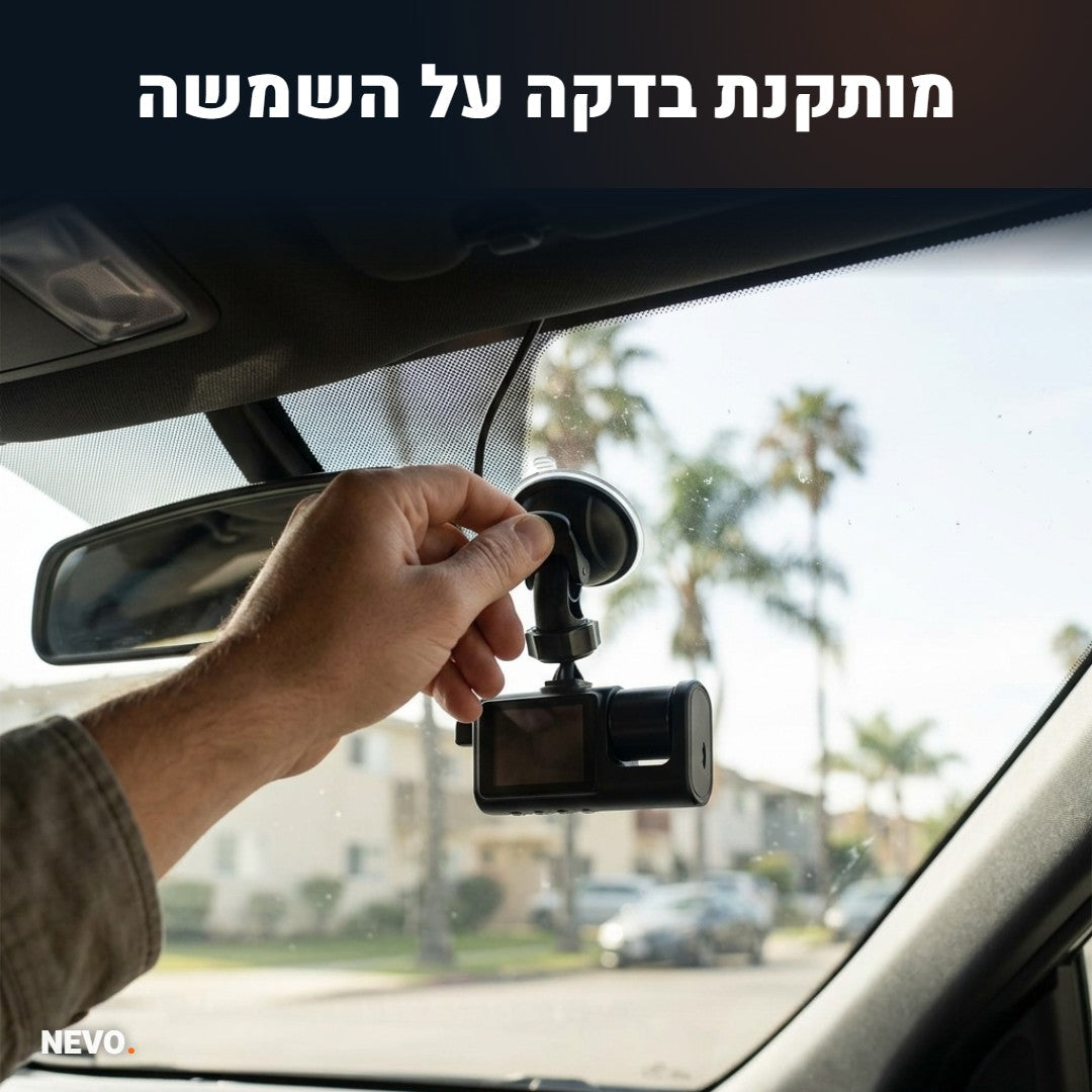 התקנת מצלמת דרך על השמשה